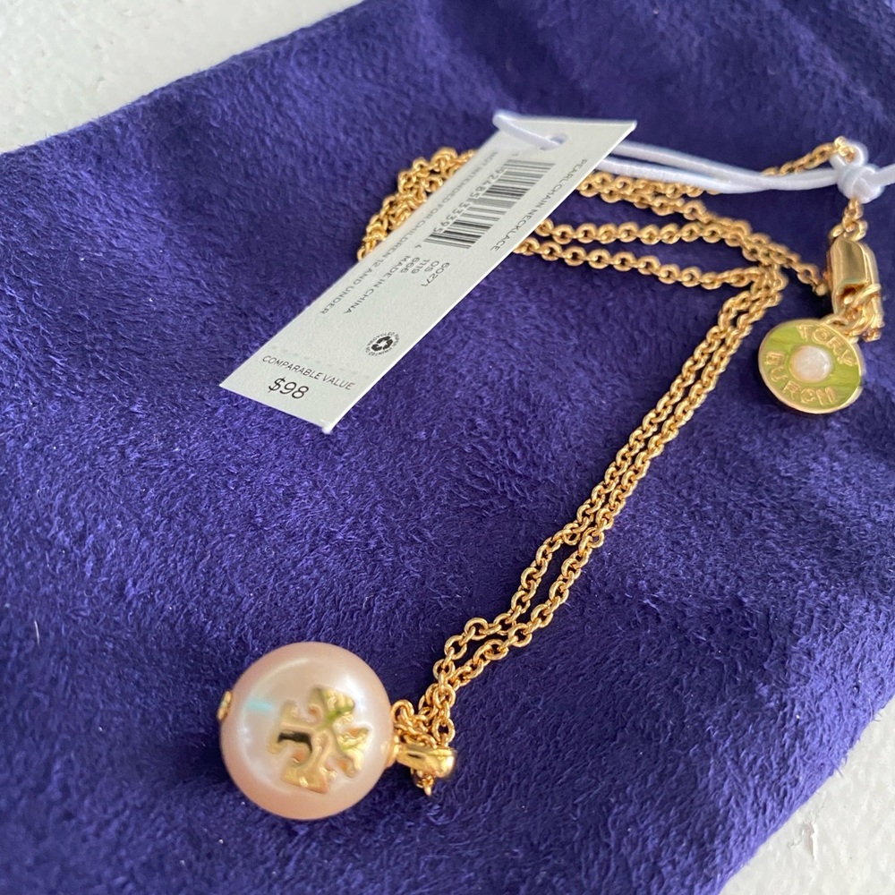 Tory Burch pearl Necklace (rose gold) - Picture 2 of 6